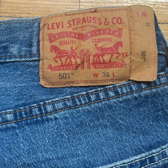 Levi’s Strauss & Co 501 Shorts size 31 Blue Red Tab - Picture 5 of 12
